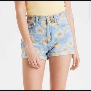 AE Sunflower Denim Mom Shorts